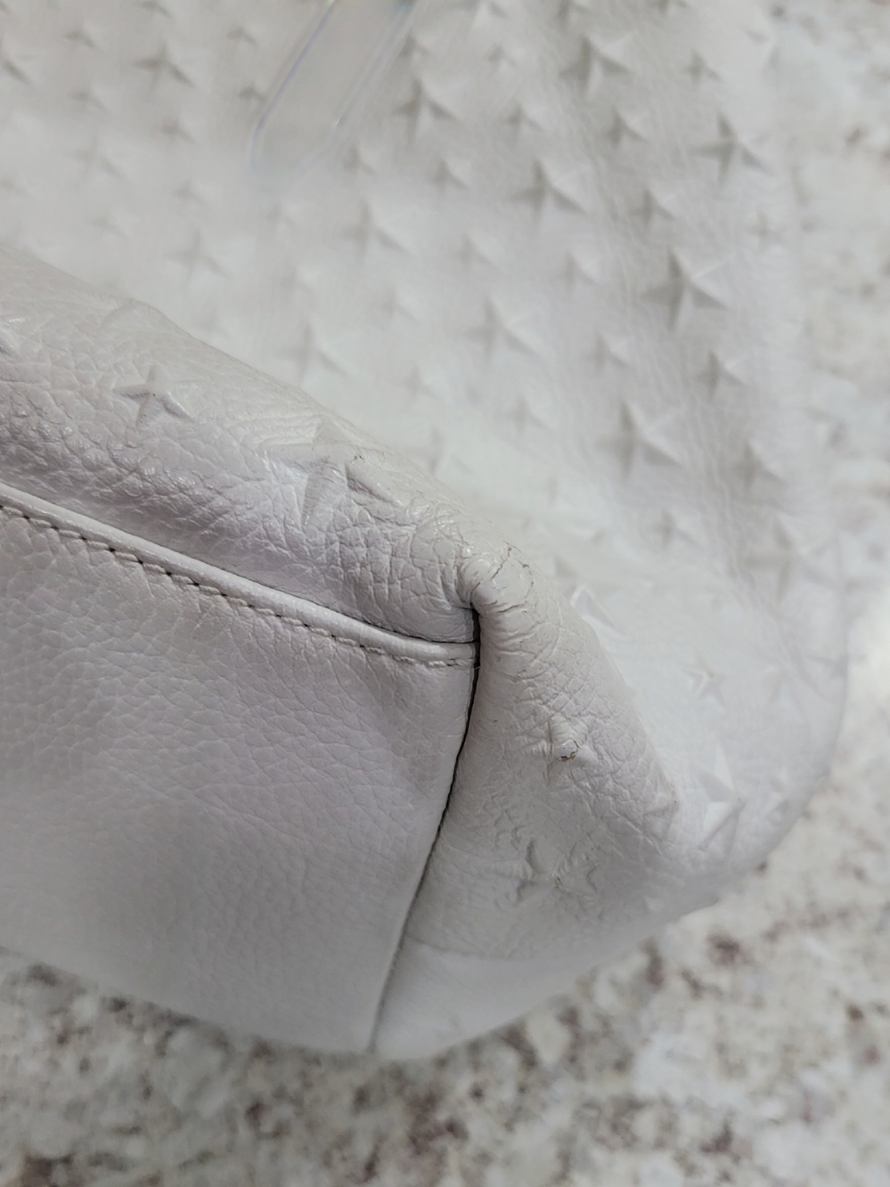JIMMY CHOO Jimmy Choo Leather Pimlico Star Embossed Tote Bag EUC - Picture 6 of 15